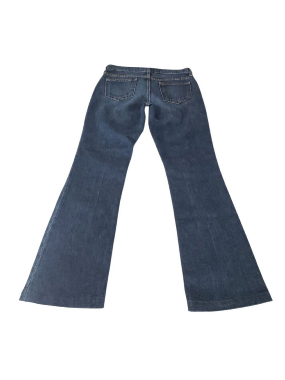 Gap Long And Lean Flare Jeans Womens Long Blue Denim Low Rise Medium Wash 2 - Picture 2 of 5
